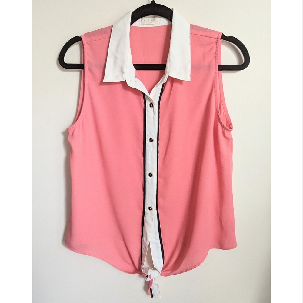 Sheer Sleeveless BLVD Blouse